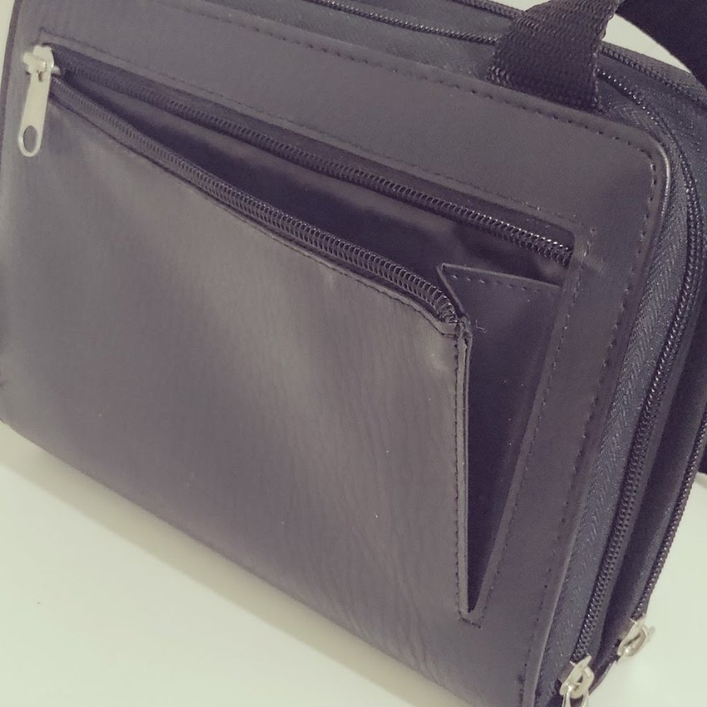 Multi Purpose Leather Case with Adjustable Shoulder Straps - Picture 7 of 16